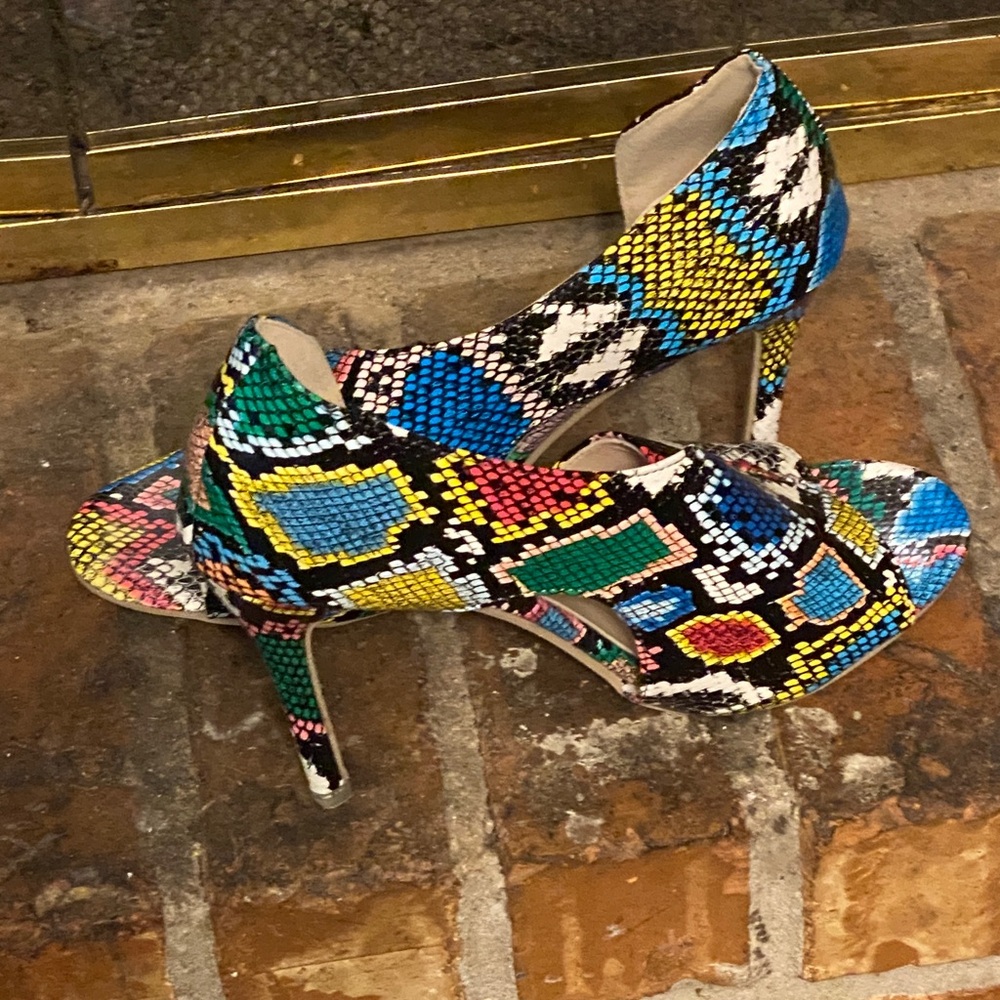 Colorful Patterned High Heels